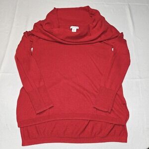 Wearing Your On Your‎ Sleeve Red Cowl Neck Long Sleeve Sweater Women's Medium